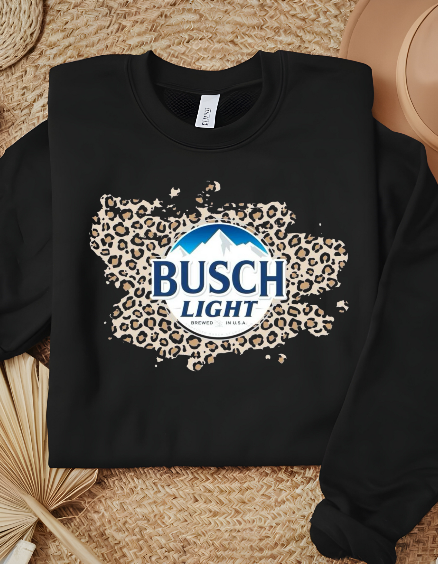 Busch Light Cheetah background Crewneck