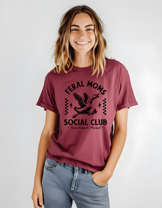 Feral Mom's Social Club Comfort Colors